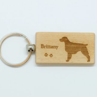 Brittany Wood Keychain