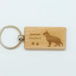 German Shepherd Wood Keychain