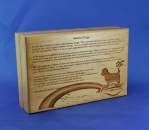 Keepsake Box Engraved with Rainbow Bridge Poem