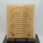 Wood Engraved Plaque with Rally Poem