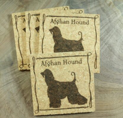 Afghan Hound Cork Coasters