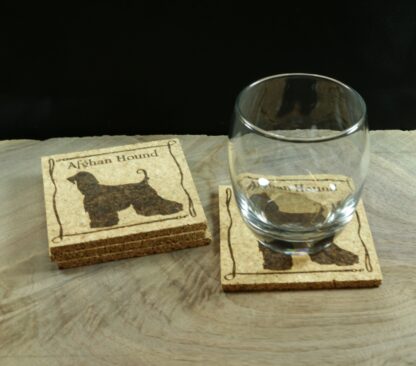 Afghan Hound Cork Coasters