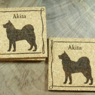 Akita Cork Coasters