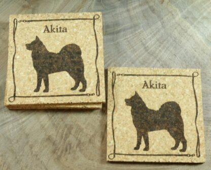 Akita Cork Coasters