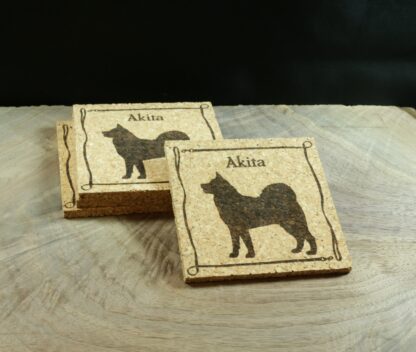 Akita Cork Coasters