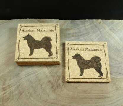 Alaskan Malamute Cork Coasters