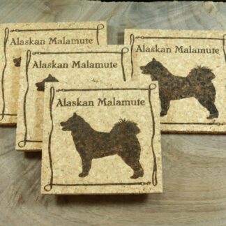 Alaskan Malamute Cork Coasters