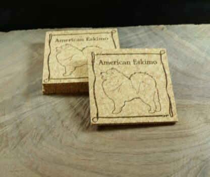 American Eskimo Dog Cork Coasters