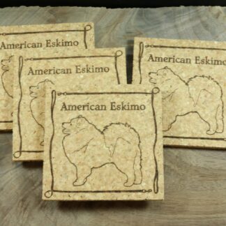 American Eskimo Dog Cork Coasters