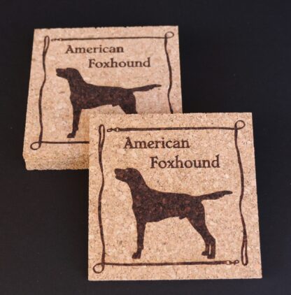 American Foxhound Cork Coasters