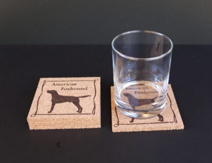 American Foxhound Cork Coasters