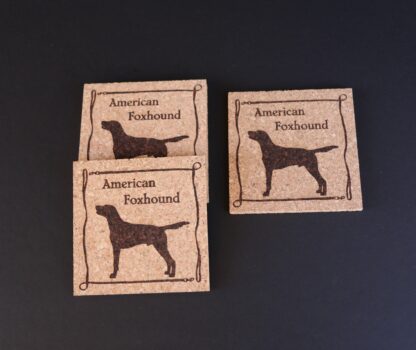 American Foxhound Cork Coasters