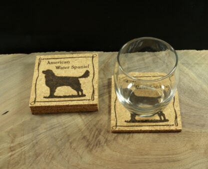 American Water Spaniel Cork Coasters