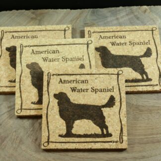 American Water Spaniel Cork Coasters