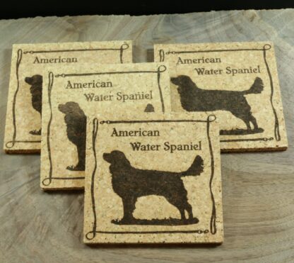 American Water Spaniel Cork Coasters