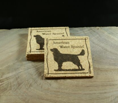 American Water Spaniel Cork Coasters