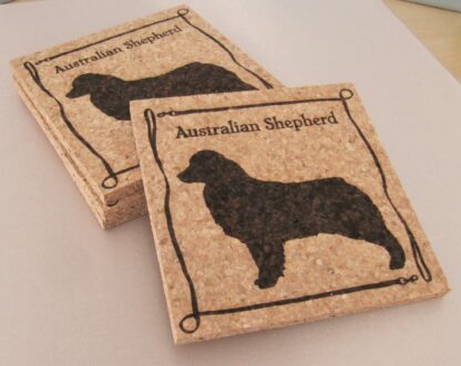 Australian Shepherd Cork Coasters