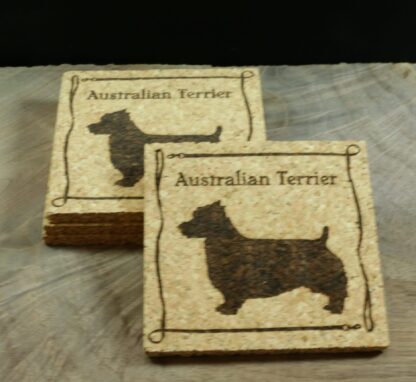 Australian Terrier Cork Coasters