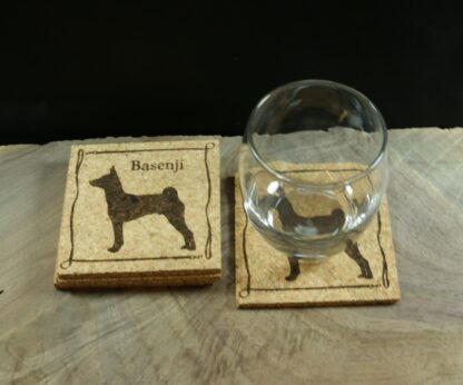 Basenji Cork Coasters