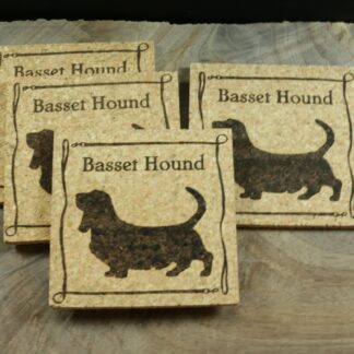 Basset Hound Cork Coasters