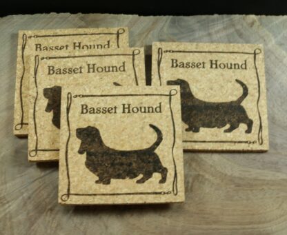 Basset Hound Cork Coasters