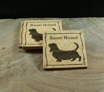 Basset Hound Cork Coasters