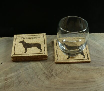 Beauceron Cork Coasters