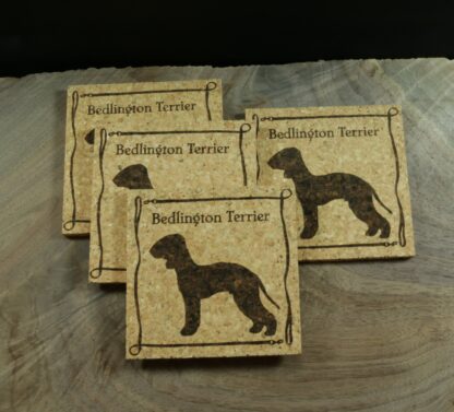 Bedlington Terrier Cork Coasters