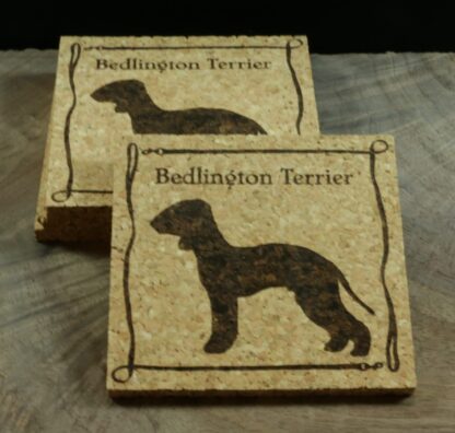 Bedlington Terrier Cork Coasters