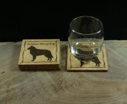 Belgian Sheepdog Cork Coasters