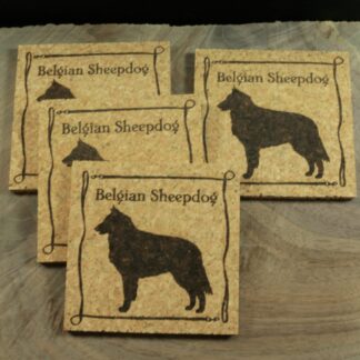 Belgian Sheepdog Cork Coasters