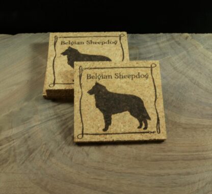 Belgian Sheepdog Cork Coasters