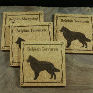 Belgian Tervuren Cork Coasters