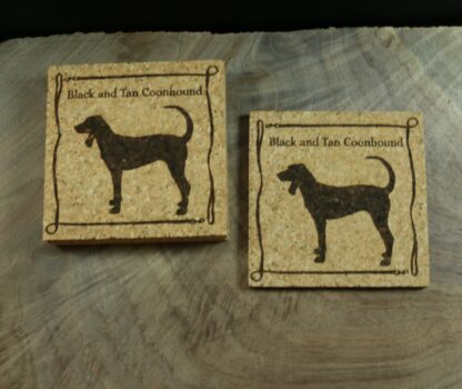 Black and Tan Coonhound Cork Coasters