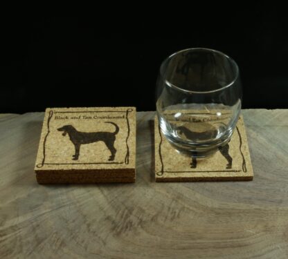 Black and Tan Coonhound Cork Coasters