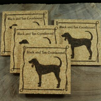 Black and Tan Coonhound Cork Coasters