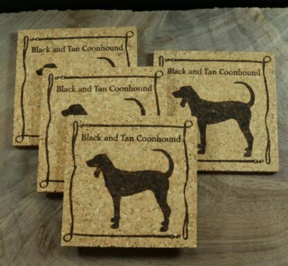 Black and Tan Coonhound Cork Coasters