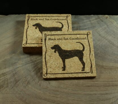 Black and Tan Coonhound Cork Coasters