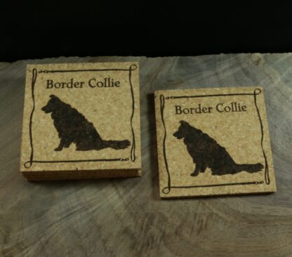 Border Collie Cork Coasters