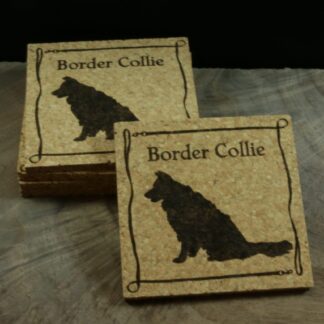 Border Collie Cork Coasters