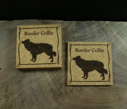 Border Collie Cork Coasters