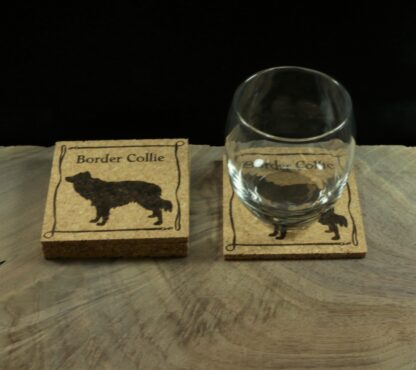 Border Collie Cork Coasters