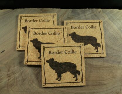 Border Collie Cork Coasters