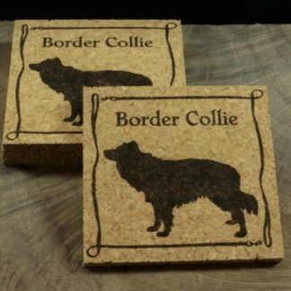 Border Collie Cork Coasters