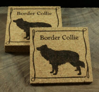 Border Collie Cork Coasters