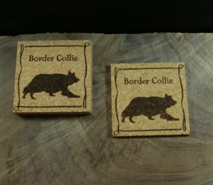 Border Collie Cork Coasters