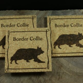 Border Collie Cork Coasters