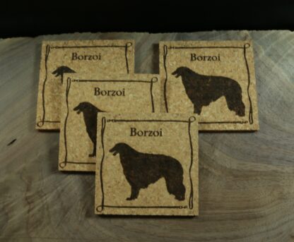 Borzoi Cork Coasters