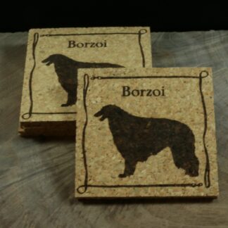 Borzoi Cork Coasters