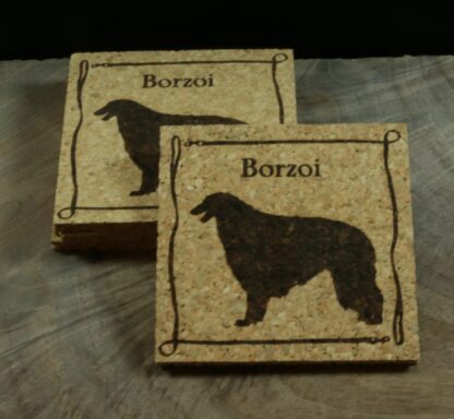 Borzoi Cork Coasters